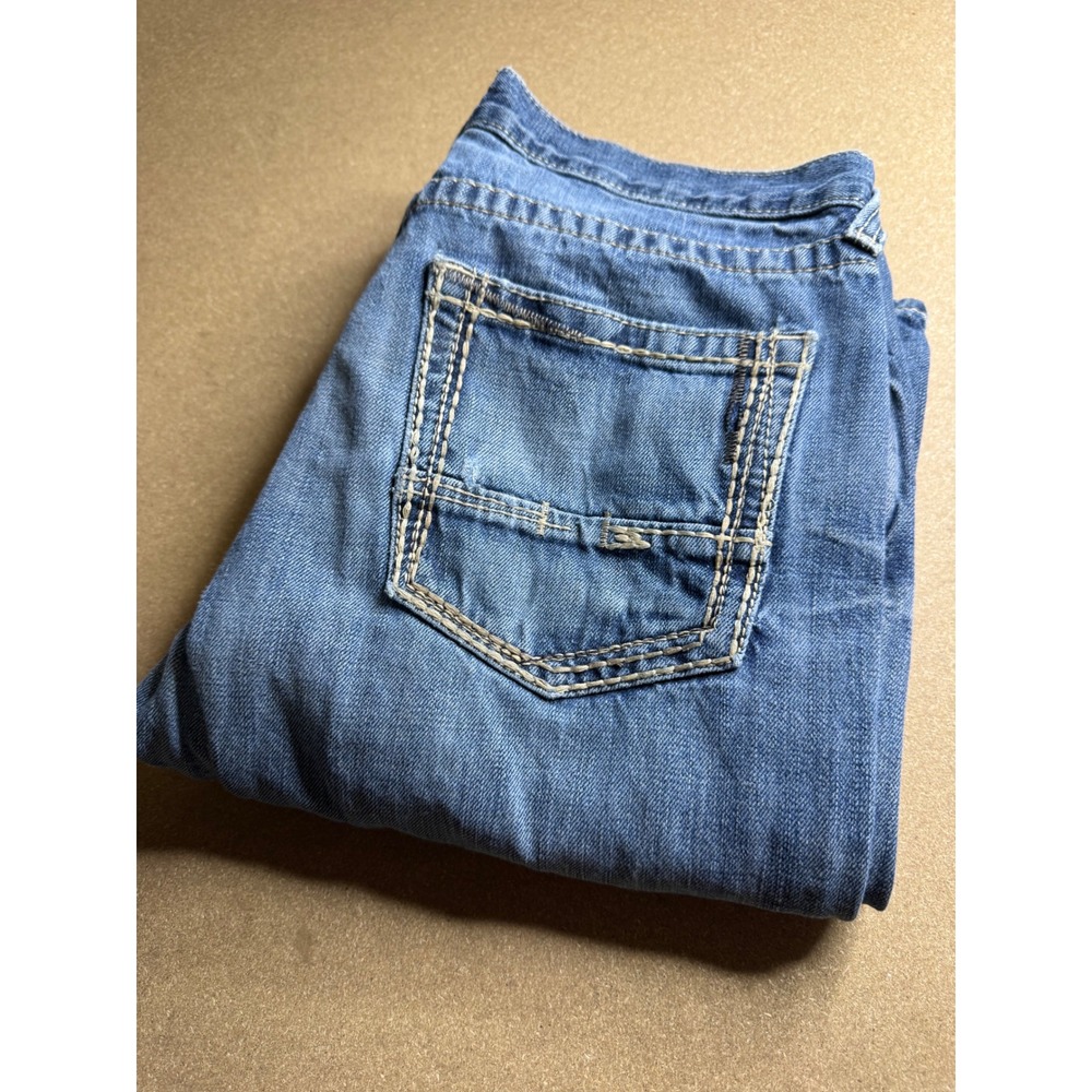 Ariat M-Series Mens Low Rise Straight‎ Leg Jeans Blue Denim 34x36 Distressed